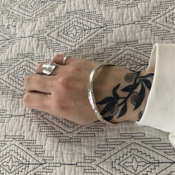 Hawkly Sterling Silver Bangle, O/S - Picture 4 of 5